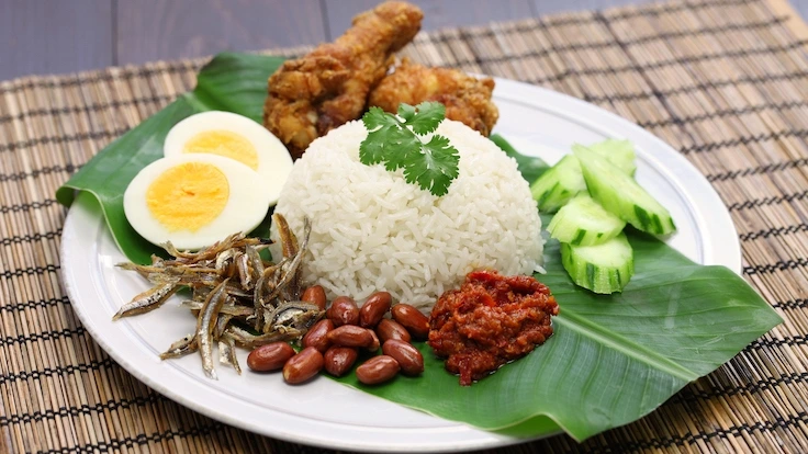 The national dish in Malaysia: Nasi Lemak